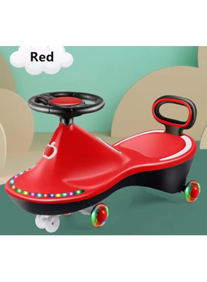 CellElection Kids Wiggle Car Ride On with Music & Light – No Pedals – Red Color – For Boys & Girls 2–6 Years - Image 3